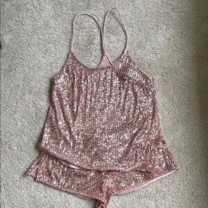 Victorias Secret shine sequins PJ set